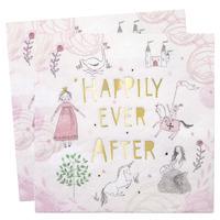 We Heart Pink Fairytale Paper Napkins