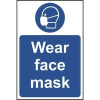 Wear face mask - Self Adhesive Sticky Sign (200 x 300mm)