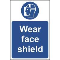 Wear face shield - Self Adhesive Sticky Sign (200 x 300mm)