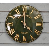 Westminster Classic Wall Clock In Green (30cm) by Smart Garden