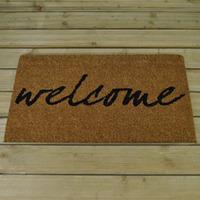 Welcome Design Coir Doormat by Smart Solar
