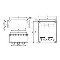 weiss elektrotechnik pcb mount transformer 14va 2 x 467ma