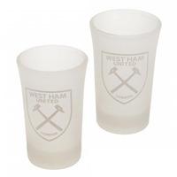 West Ham 2pk Frosted Shot Glass