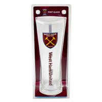 West Ham Wordmark Crest Peroni Pint Glass