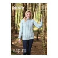 Wendy Ladies Sweater Aspire Knitting Pattern 5819 Chunky