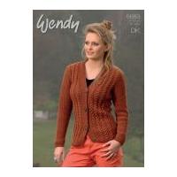 Wendy Ladies Cardigan Merino & Mode Knitting Pattern 5683 DK
