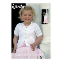 wendy girls cardigan supreme knitting pattern 5321 dk