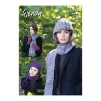 Wendy Ladies Hat, Scarf & Mittens Festival Knitting Pattern 5840 Chunky