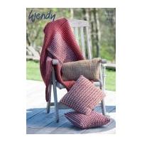 wendy home cushions throw cairn knitting pattern 5915 aran