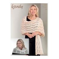 Wendy Ladies Wrap & Capelet Celeste Knitting Pattern 5919 DK