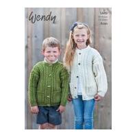 Wendy Childrens Cardigans Knitting Pattern 5949 Aran