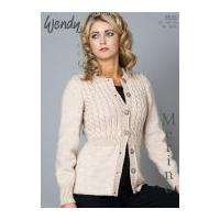 Wendy Ladies Cardigan Merino & Mode Knitting Pattern 5530 DK, Chunky