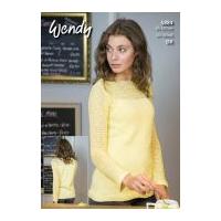 Wendy Ladies Sweater Supreme Knitting Pattern 5884 DK