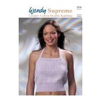 wendy ladies halter neck top supreme knitting pattern 5133 dk