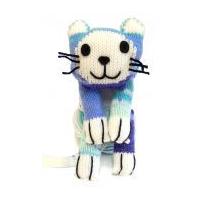 Wendy Four Legged Friend Cat Scarf Knitting Kit Bluebell