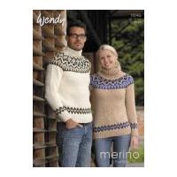 Wendy Mens & Ladies Sweaters Merino Knitting Pattern 5648 Chunky