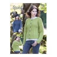 wendy ladies sweater cardigan merino knitting pattern 5845 chunky