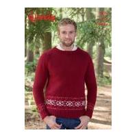 Wendy Mens Christmas Sweater Mode Knitting Pattern 5876 Chunky