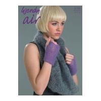 wendy ladies lacy cowl mitts air knitting pattern 5728 4 ply