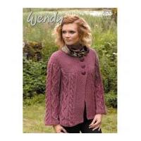 Wendy Ladies Cabled Jacket Traditional Wool Knitting Pattern 5700 Aran
