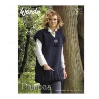 wendy ladies v neck tunic bag cowl pampas knitting pattern 5697 super  ...