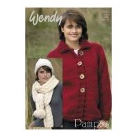 Wendy Ladies Jacket, Hat & Scarf Pampas Knitting Pattern 5603 Super Chunky