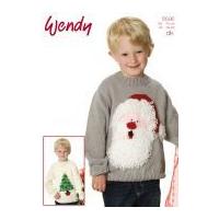 Wendy Childrens Christmas Sweaters Knitting Pattern 5595 DK