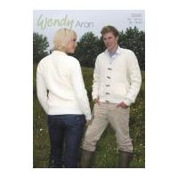 Wendy Mens & Ladies V Neck Cable Cardigan Traditional Wool Knitting Pattern 5585 Aran