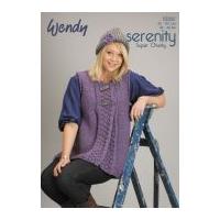 Wendy Ladies Gilet & Hat Serenity Knitting Pattern 5582 Super Chunky