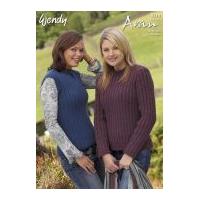 Wendy Ladies Sweater & Tank Top Traditional Wool Knitting Pattern 5210 Aran