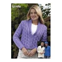 Wendy Ladies Cardigans Traditional Wool Knitting Pattern 5202 Aran