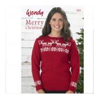 wendy knitting pattern book merry christmas 358 dk aran chunky super c ...