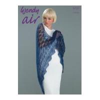 Wendy Ladies Lacy Shawl Air Knitting Pattern 5727 4 Ply