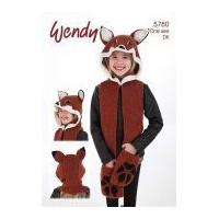 wendy childrens novelty fox animal hat scarf mode knitting pattern 578 ...