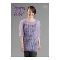 Wendy Ladies Lacy Top Air Knitting Pattern 5800 4 Ply
