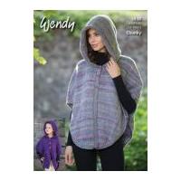 Wendy Ladies Hooded Poncho Festival Knitting Pattern 5838 Chunky
