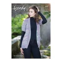 Wendy Ladies Hooded Cardigan Festival Knitting Pattern 5843 Chunky