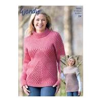 Wendy Ladies Sweater & Top Merino Knitting Pattern 5931 DK