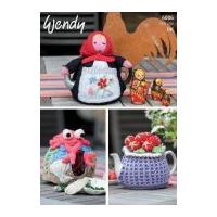 wendy home novelty tea cosies mode knitting pattern 6006 dk