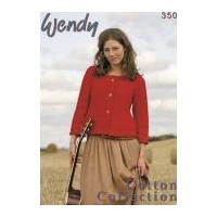 Wendy Knitting Pattern Book Cotton Collection 350 4 Ply, DK