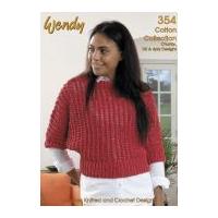 wendy knitting pattern book supreme cotton collection 354 4 ply dk