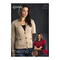 wendy ladies cardigans merino knitting pattern 5620 chunky