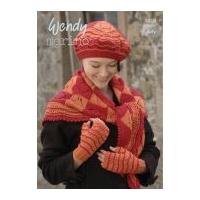 wendy ladies hat scarf mittens merino knitting pattern 5810 4 ply