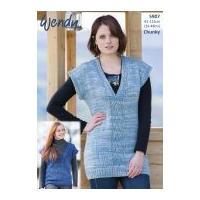 Wendy Ladies Tunic Tops Evolve Knitting Pattern 5907 Chunky