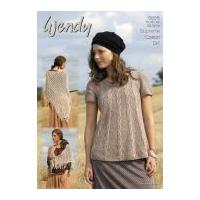 wendy ladies swing tunic top shawl supreme knitting pattern 5665 dk