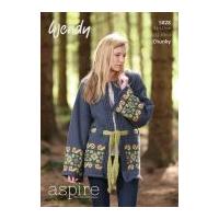Wendy Ladies Jacket Aspire Knitting Pattern 5828 Chunky