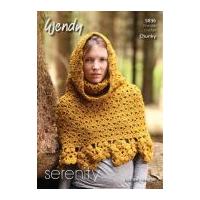 wendy ladies wrap with hood serenity crochet pattern 5836 chunky