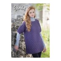 Wendy Ladies Tunic Top Knitting Pattern 5864 Aran