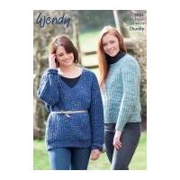 Wendy Ladies Sweaters Evolve Knitting Pattern 5901 Chunky