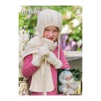 Wendy Childrens Hats, Scarves & Mittens Knitting Pattern 6021 Aran